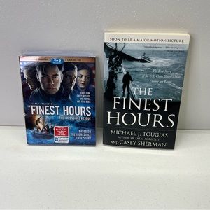 The Finest Hours True Story Paperback Book & New Sealed Blu Ray Movie Combo Pack
